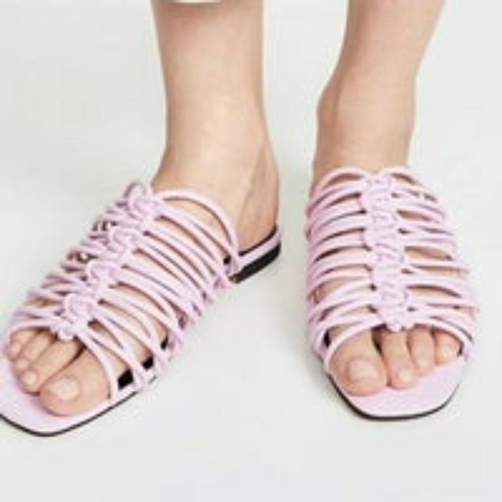 Rebecca Minkoff pink strappy sandals SIZE 6.5 - Picture 3 of 7